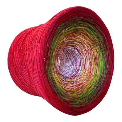 Bright Christmas, Gradient Cotton Natural Fiber Yarn - Rena'sThreadandCrafts