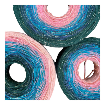 Celestial Lake Sparkle, Gradient Yarn With Sparkle