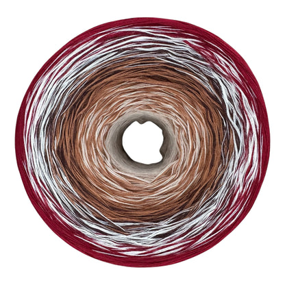 Chocolate Cherry, Gradient Cotton Natural Fiber Yarn