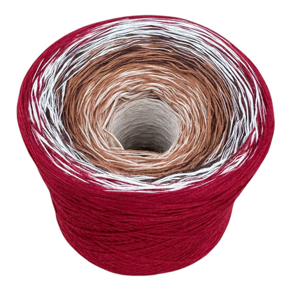 Chocolate Cherry, Gradient Cotton Natural Fiber Yarn