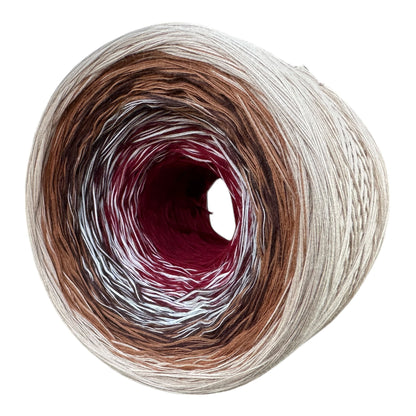 Chocolate Cherry, Gradient Cotton Natural Fiber Yarn