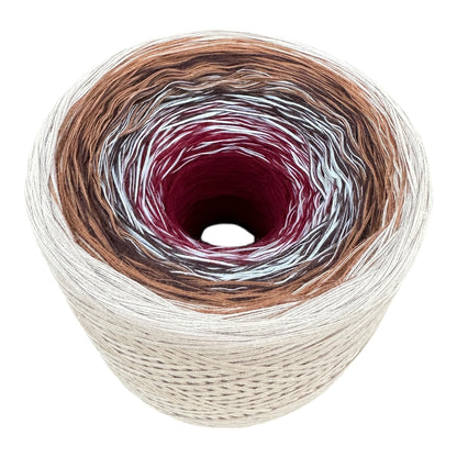 Chocolate Cherry, Gradient Cotton Natural Fiber Yarn