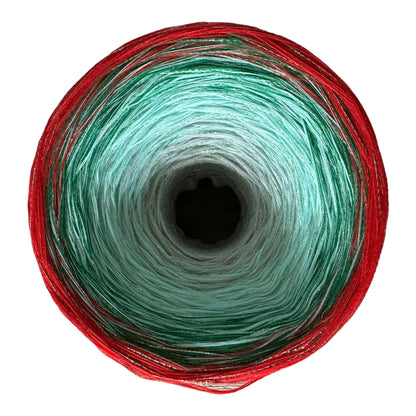 Christmas Yarn Inspired 9PLY Gradient Cake Yarn-Cotton Yarn, 8PLY , Sparkle-Rena'sThreadandCrafts-Red Color outside - Approx. 800-Rena&#39;sThreadandCrafts