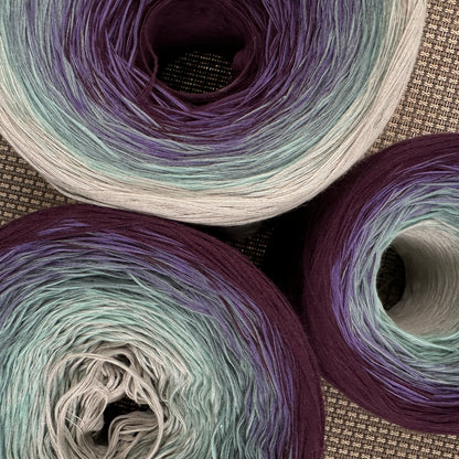 Cloudy Skies, Gradient Cotton Natural Fiber Yarn