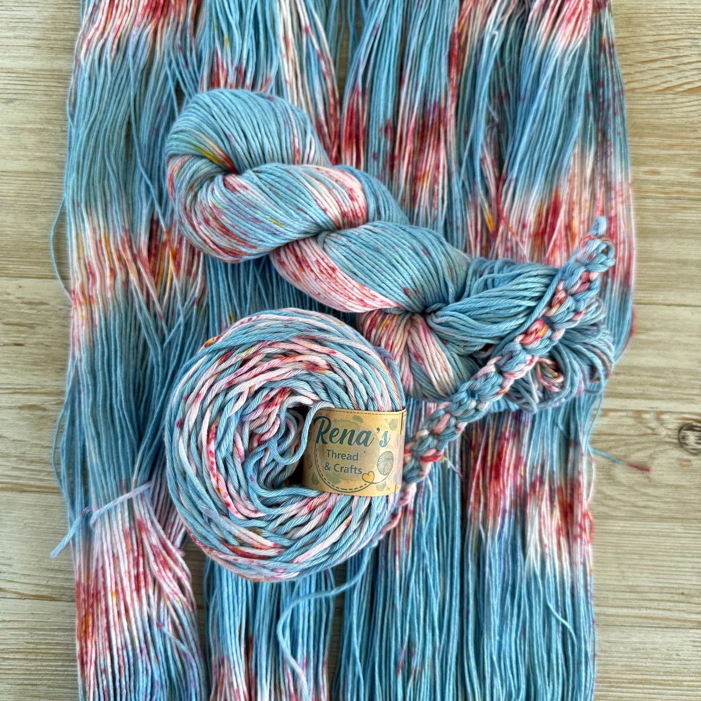 Coastal Charm, Hand Dyed Cotton Natural Fiber Yarn-YARN-RenasThreadandCrafts-RenasThreadandCrafts