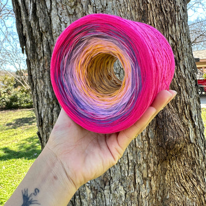 Cosmos, October Birth Flower, Gradient Cotton Natural Fiber Yarn - Rena'sThreadandCrafts