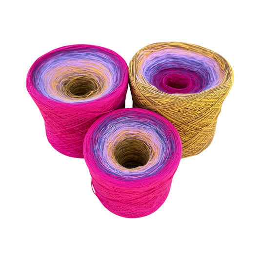 Cosmos, October Birth Flower, Gradient Cotton Natural Fiber Yarn