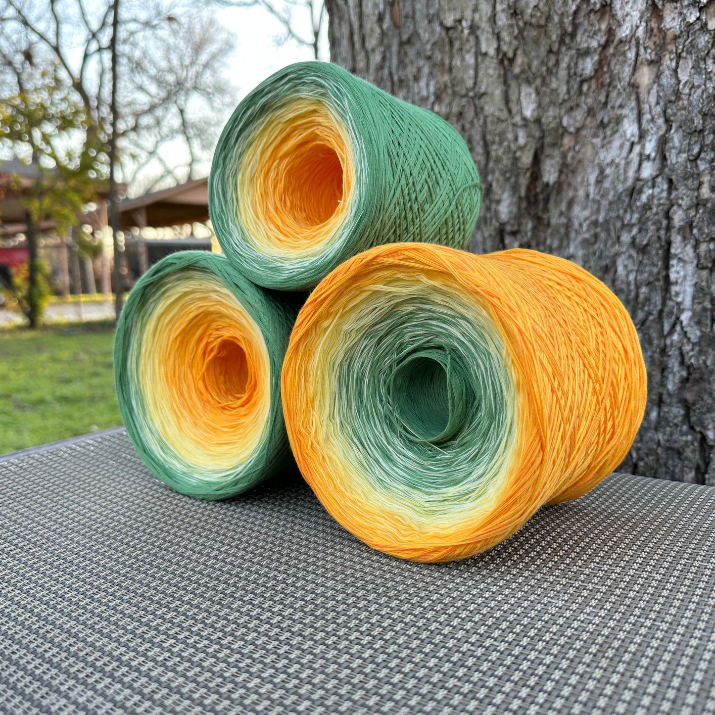 Daffodil, Gradient Cotton Natural Fiber Yarn - Rena'sThreadandCrafts