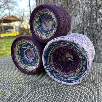 Bearded Iris, Gradient Cotton Natural Fiber Yarn - Rena'sThreadandCrafts