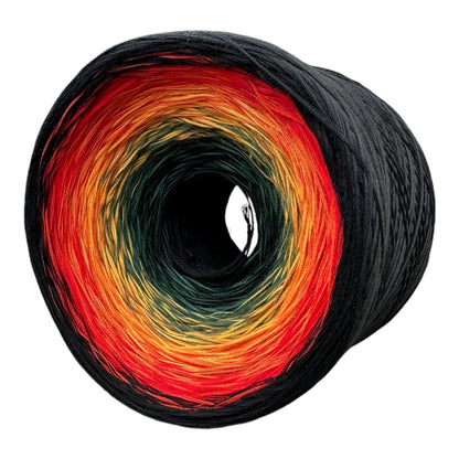 Flame of Dragon Opal, Gradient Cotton Natural Fiber Yarn