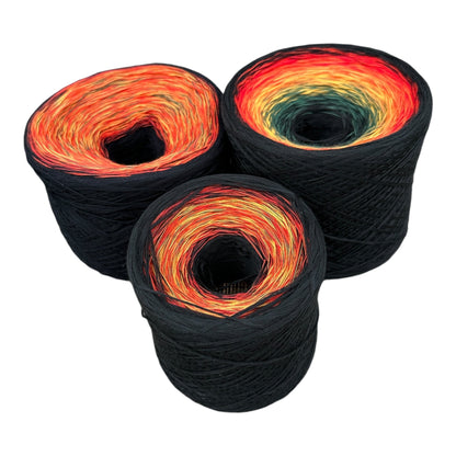 Flame of Dragon Opal, Gradient Cotton Natural Fiber Yarn