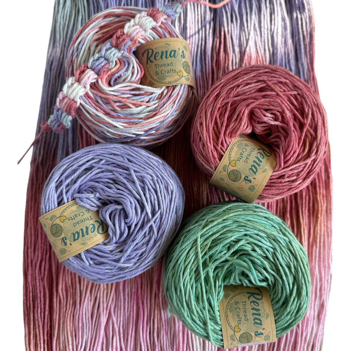 Berry Color Yarn Frosted Berries Set, Hand Dyed, Natural Fiber Yarn | Rena'sThreadandCrafts