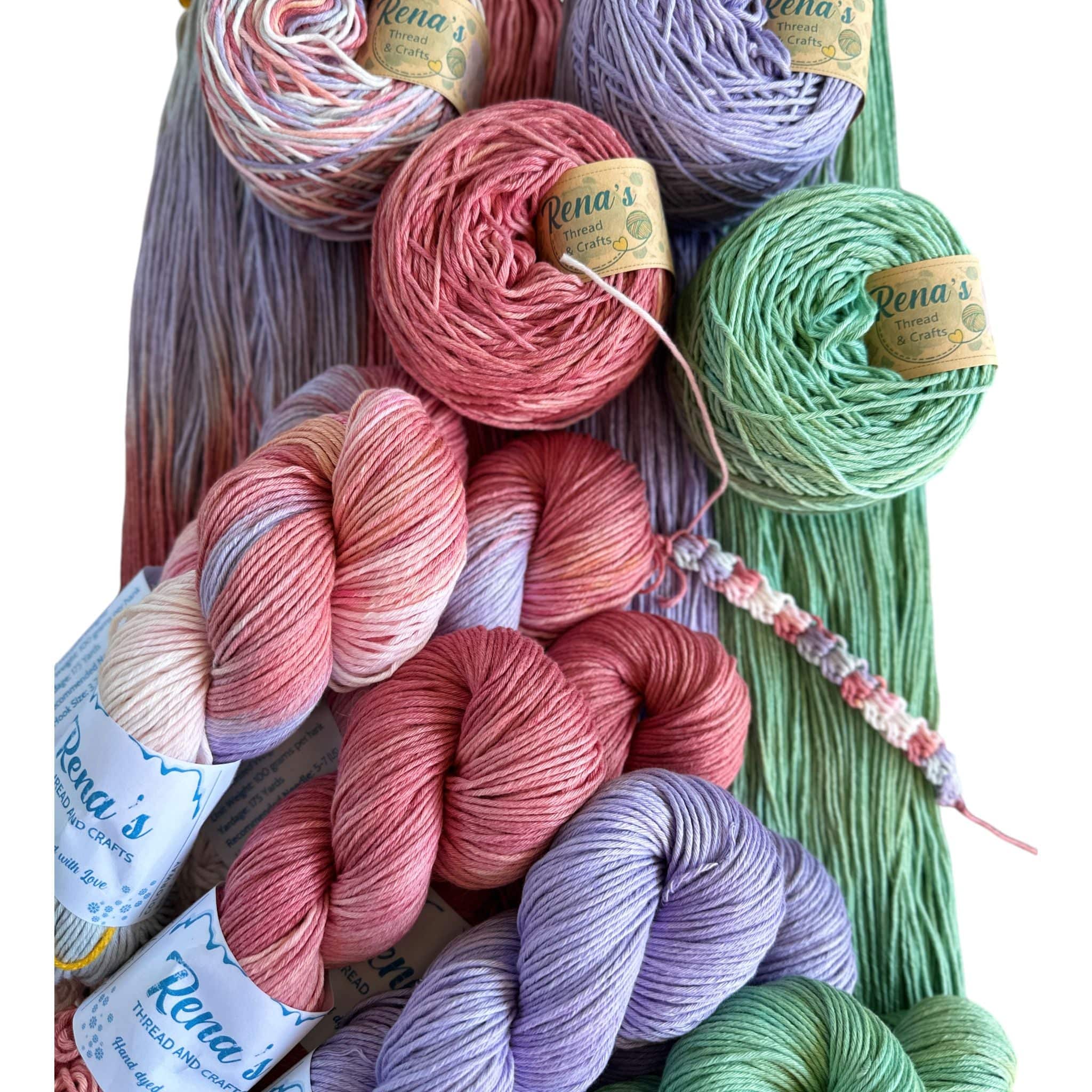 Berry Color Yarn Frosted Berries Set, Hand Dyed, Natural Fiber Yarn