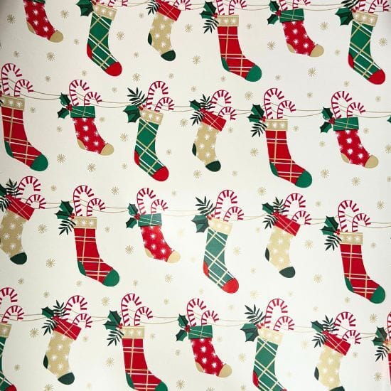 Gift Wrap-Gift Option-Rena'sThreadandCrafts-White Christmas Socks-Rena&#39;sThreadandCrafts