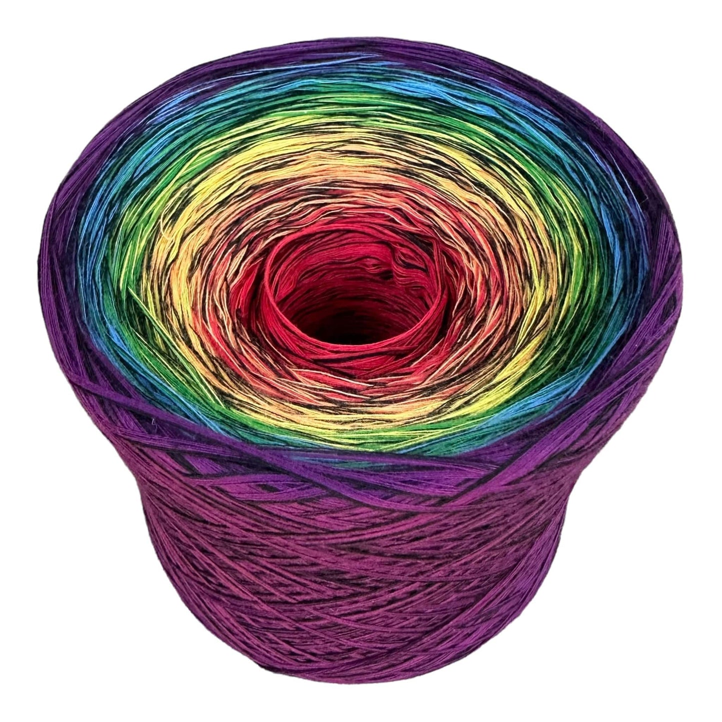 Gothic rainbow Yarn Art 8PLY Cotton Gradient Cake Yarn-Cotton Yarn, 8PLY-1,400-Renas Thread and Crafts