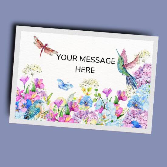 Greeting Card-Gift Option-Rena'sThreadandCrafts-Hummingbird-Rena&#39;sThreadandCrafts