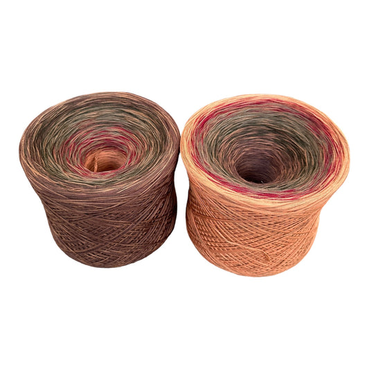 Harvest Knight, Gradient Cotton Natural Fiber Yarn-Cotton Yarn, 8PLY-Center Light-Renas Thread and Crafts