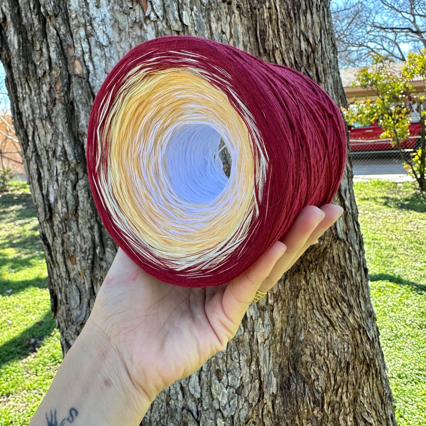 Hawthorn, May Birth Flower, Gradient Cotton Natural Fiber Yarn - Rena'sThreadandCrafts