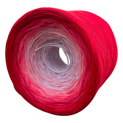 January - Carnation, Gradient Cotton Natural Fiber Yarn - Rena'sThreadandCrafts