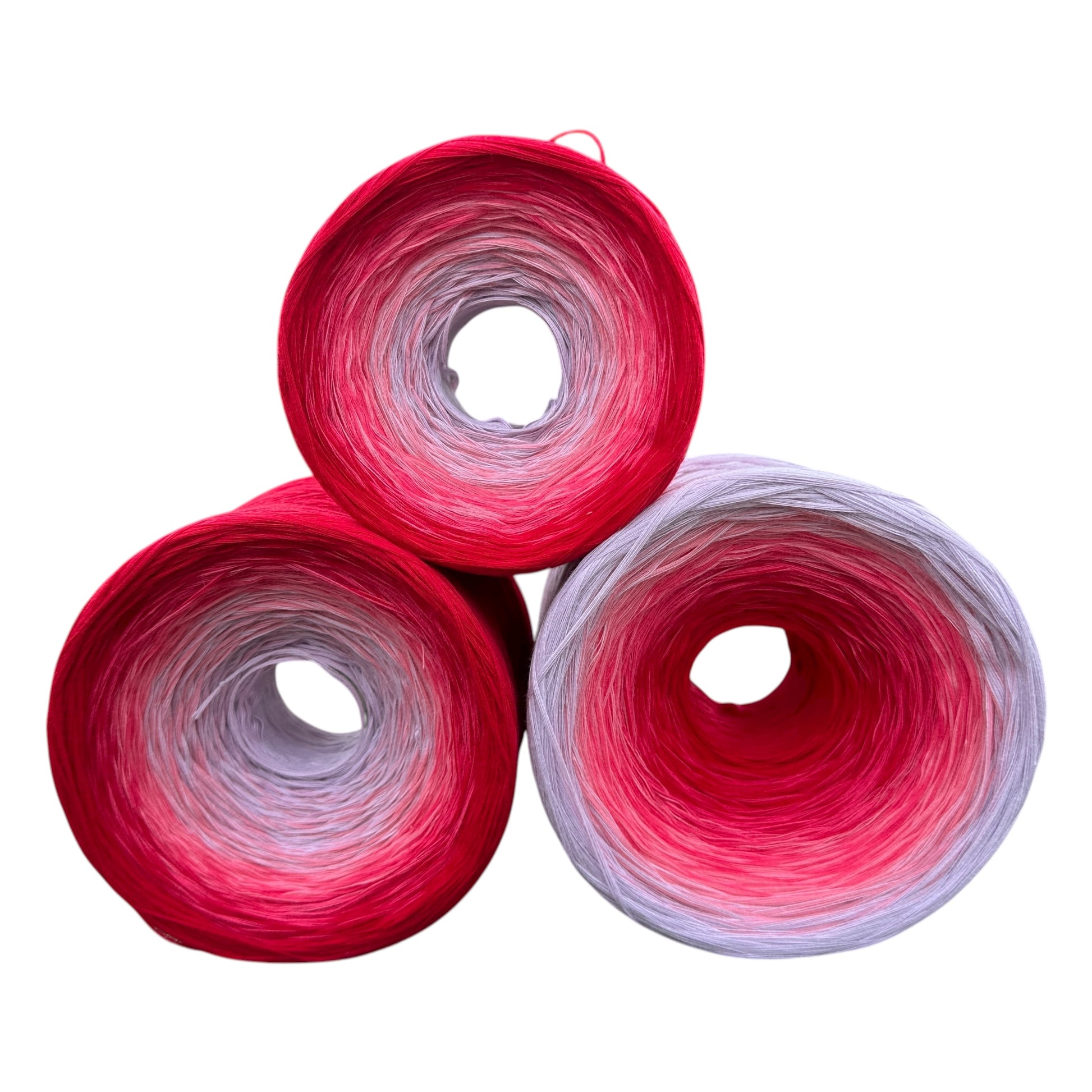 January - Carnation, Gradient Cotton Natural Fiber Yarn - Rena'sThreadandCrafts