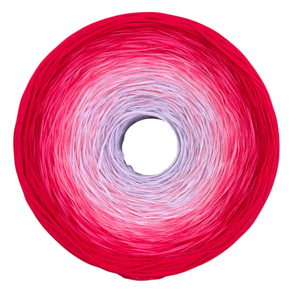 January - Carnation, Gradient Cotton Natural Fiber Yarn - Rena'sThreadandCrafts