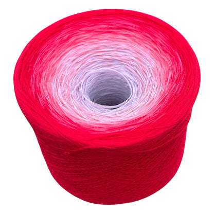 January - Carnation, Gradient Cotton Natural Fiber Yarn - Rena'sThreadandCrafts