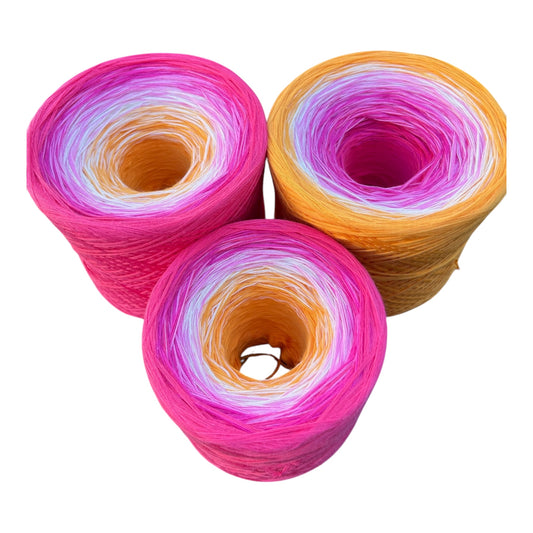 July - Lotus, Gradient Cotton Natural Fiber Yarn - Rena'sThreadandCrafts