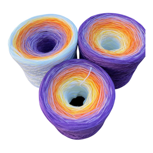 June - Roses, Gradient Cotton Natural Fiber Yarn - Rena'sThreadandCrafts