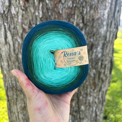 Twin Lagoon, Polyester Gradient Yarn