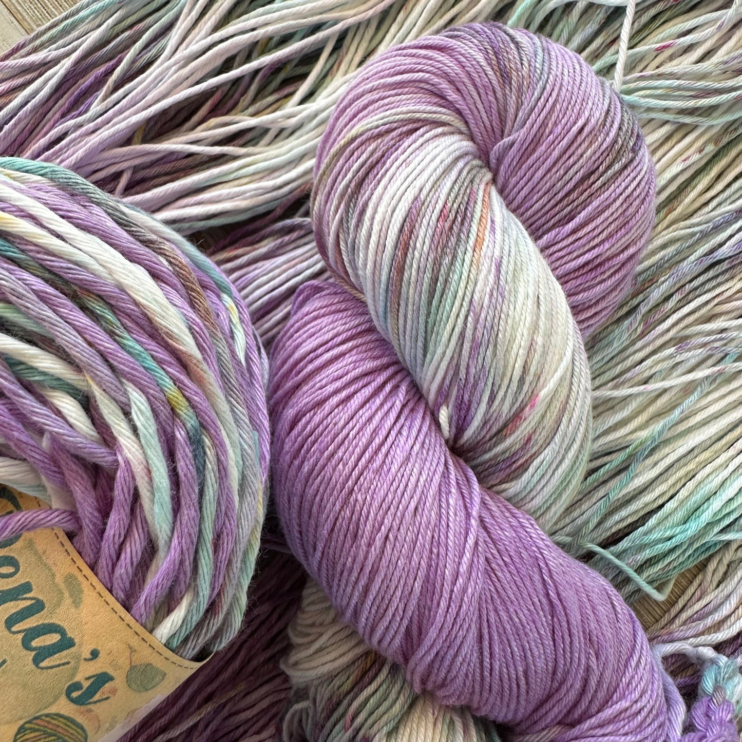 Lavender Feilds, Hand Dyed Cotton Natural Fiber Yarn-YARN-RenasThreadandCrafts-RenasThreadandCrafts