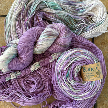 Lavender Feilds, Hand Dyed Cotton Natural Fiber Yarn-YARN-RenasThreadandCrafts-RenasThreadandCrafts