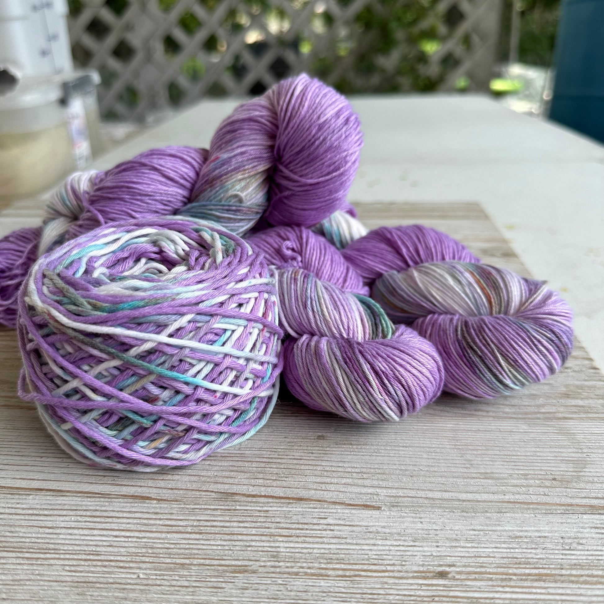 Lavender Feilds, Hand Dyed Cotton Natural Fiber Yarn-YARN-RenasThreadandCrafts-RenasThreadandCrafts