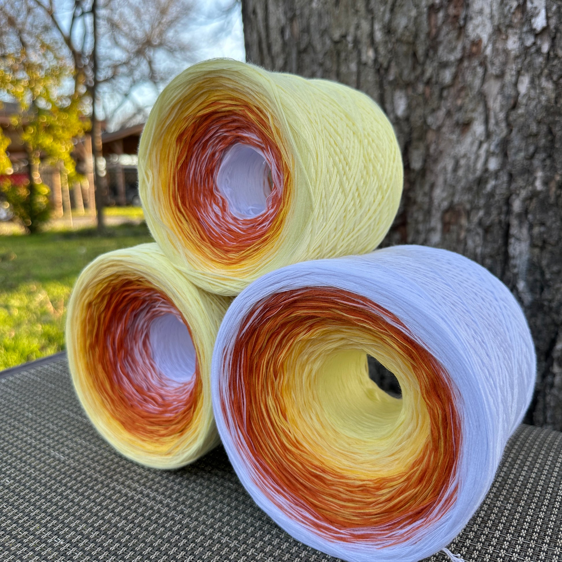 Daffodil, Gradient Cotton Natural Fiber Yarn - Rena'sThreadandCrafts