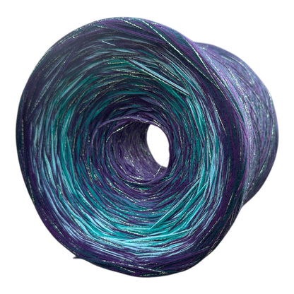 Michi Purple Teal Mix, Gradient Cotton Natural Fiber Yarn
