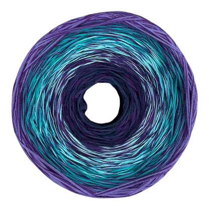 Michi Purple Teal Mix, Gradient Cotton Natural Fiber Yarn