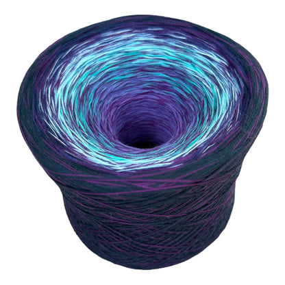 Michi Purple Teal Mix, Gradient Cotton Natural Fiber Yarn-YARN-Purple Center-Renas Thread and Crafts