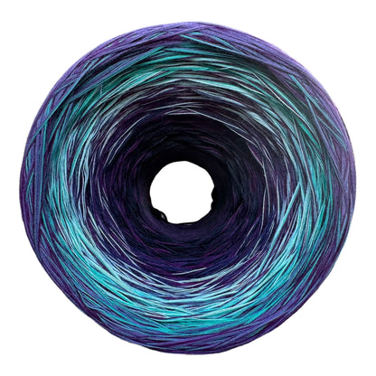 Michi Purple Teal Mix, Gradient Cotton Natural Fiber Yarn-YARN-Purple Center-Renas Thread and Crafts