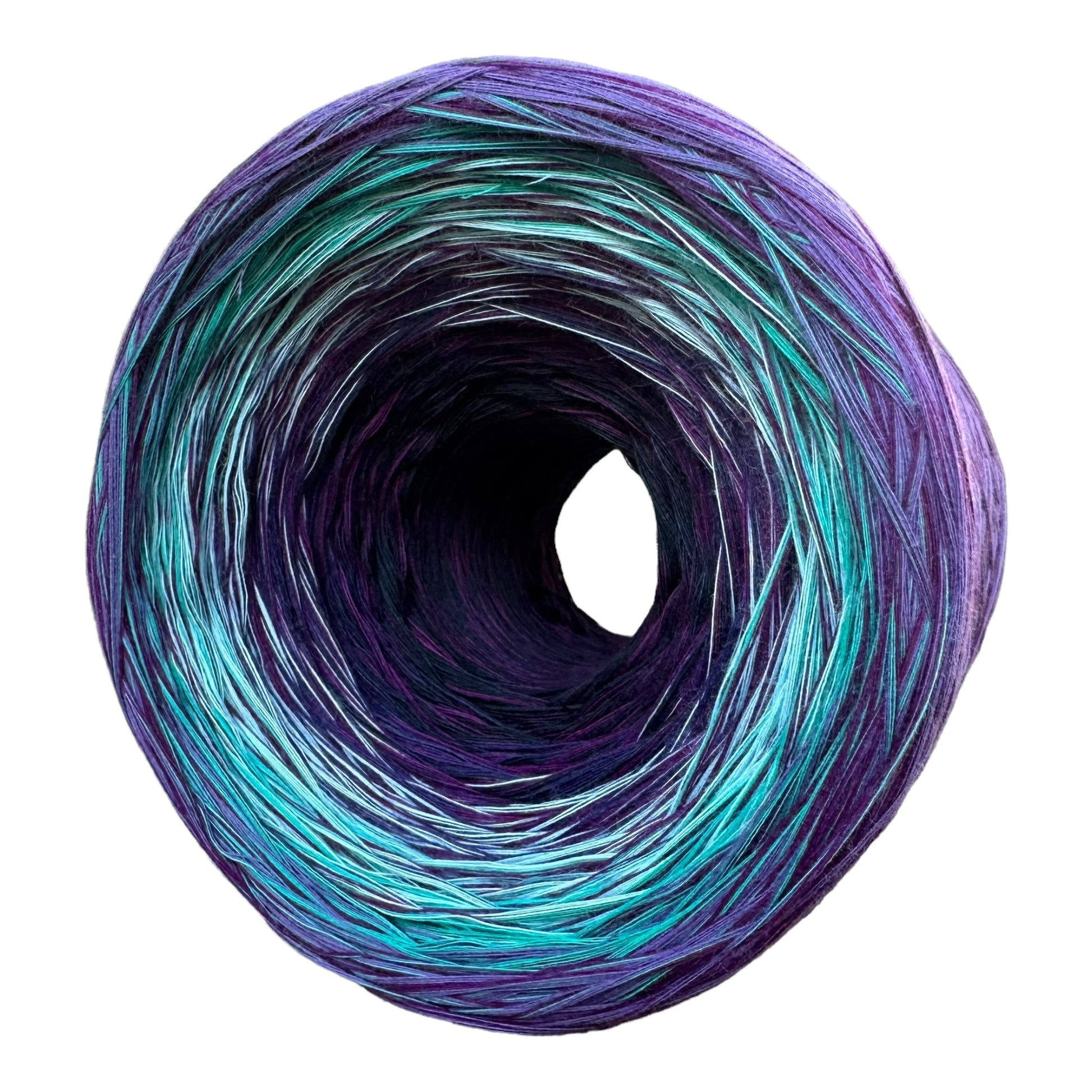 Michi Purple Teal Mix, Gradient Cotton Natural Fiber Yarn-YARN-Purple Center-Renas Thread and Crafts