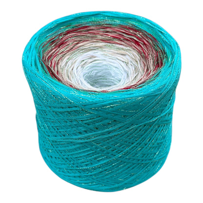 Michi’s Teal Garden, Gradient Yarn - Rena'sThreadandCrafts