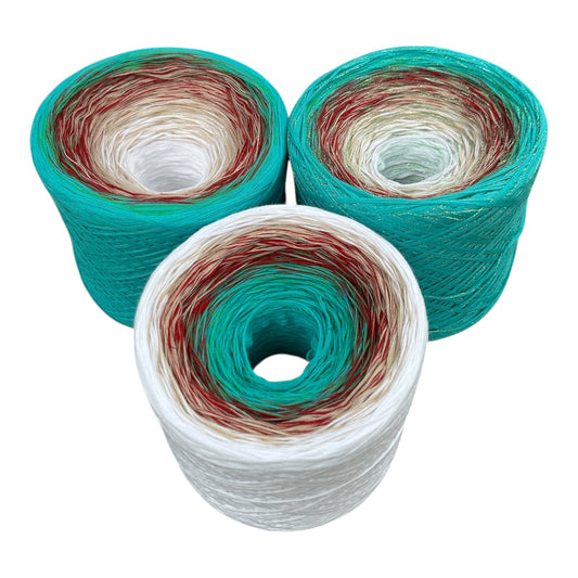 Michi’s Teal Garden, Gradient Yarn