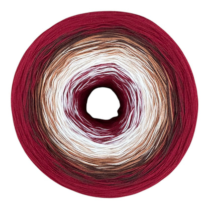 Mocha Red Velvet, Gradient Cotton Natural Fiber Yarn