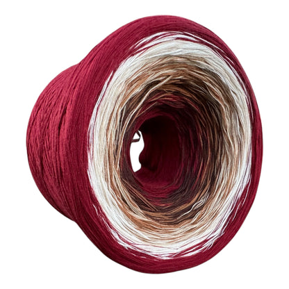 Mocha Red Velvet, Gradient Cotton Natural Fiber Yarn