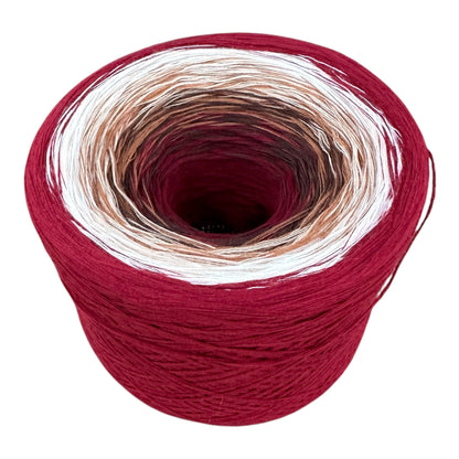 Mocha Red Velvet, Gradient Cotton Natural Fiber Yarn