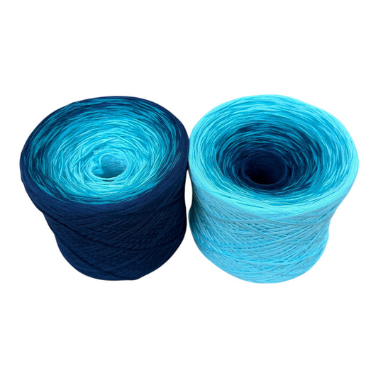 Ocean's Depth, 12ply cotton, Ombre Cotton Natural Fiber Yarn