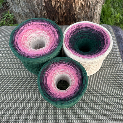 October - Cosmos, Gradient Cotton Natural Fiber Yarn - Rena'sThreadandCrafts