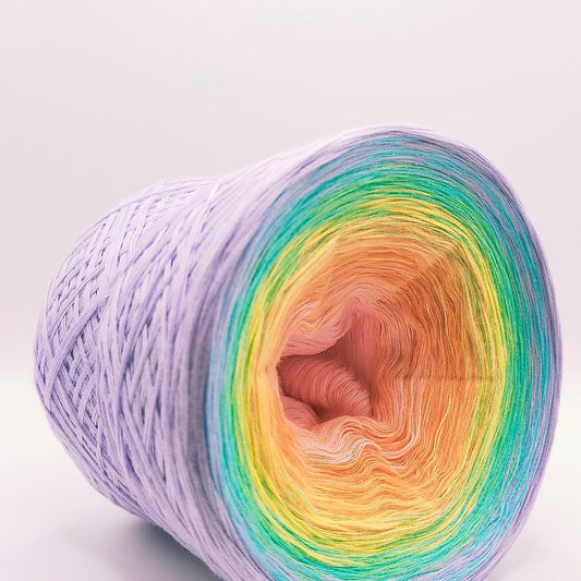 Pastel Rainbow 8PLY Cotton Gradient Mini Cake Yarn-Cotton Yarn, 8PLY-Rena'sThreadandCrafts-Cotton-Rena&#39;sThreadandCrafts