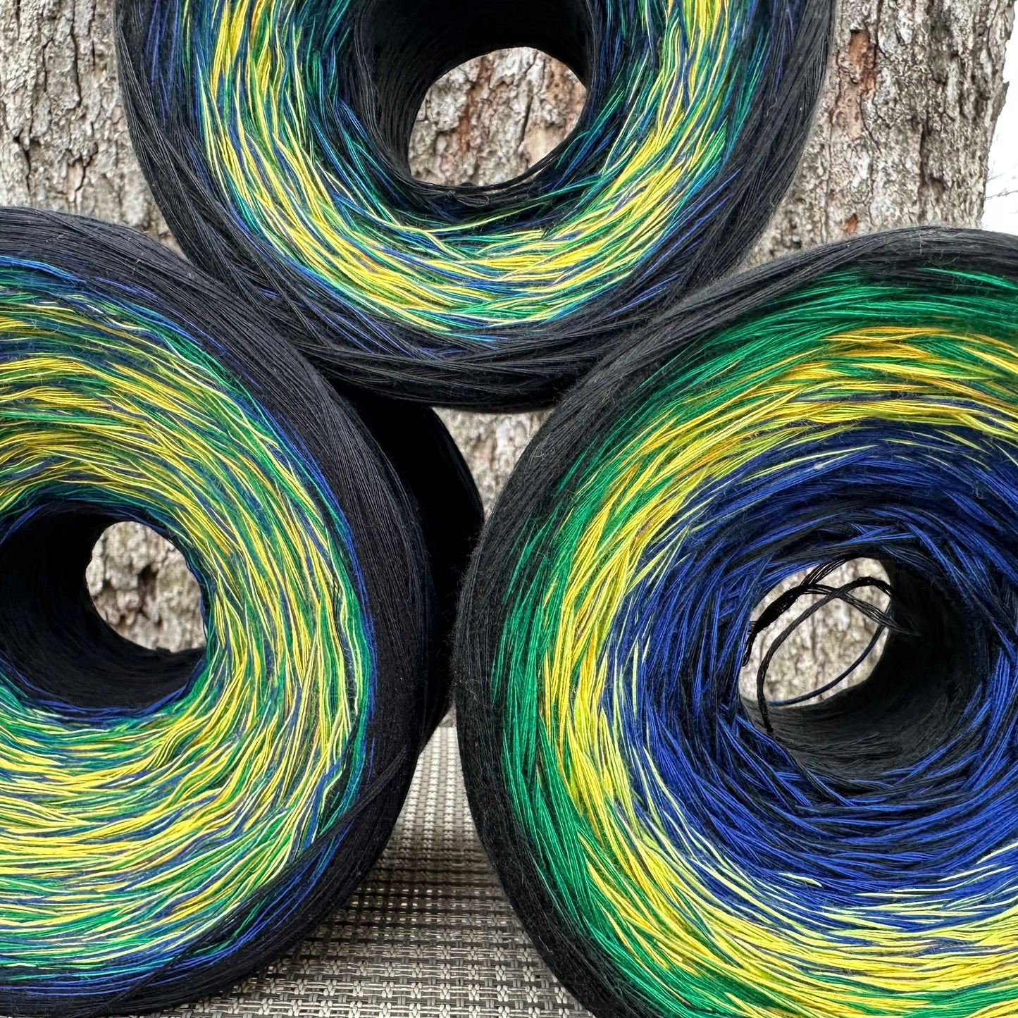 Peacock Opal, Gradient Cotton Natural Fiber Yarn - Rena'sThreadandCrafts