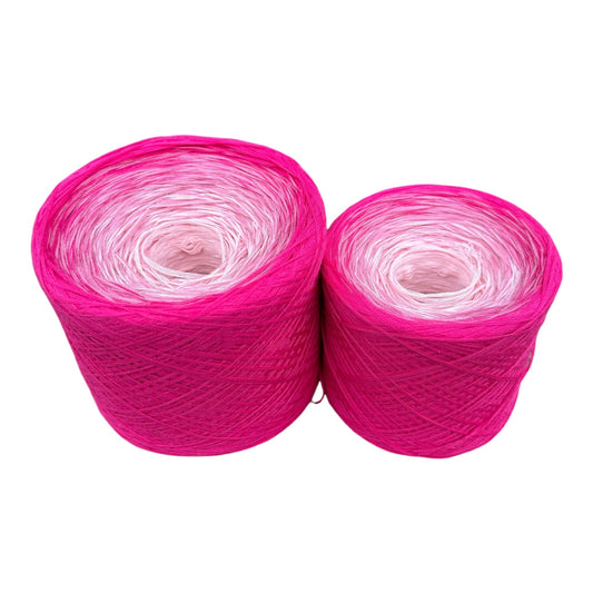 Pink Ombre, Gradient Cotton Natural Fiber Yarn - Rena'sThreadandCrafts