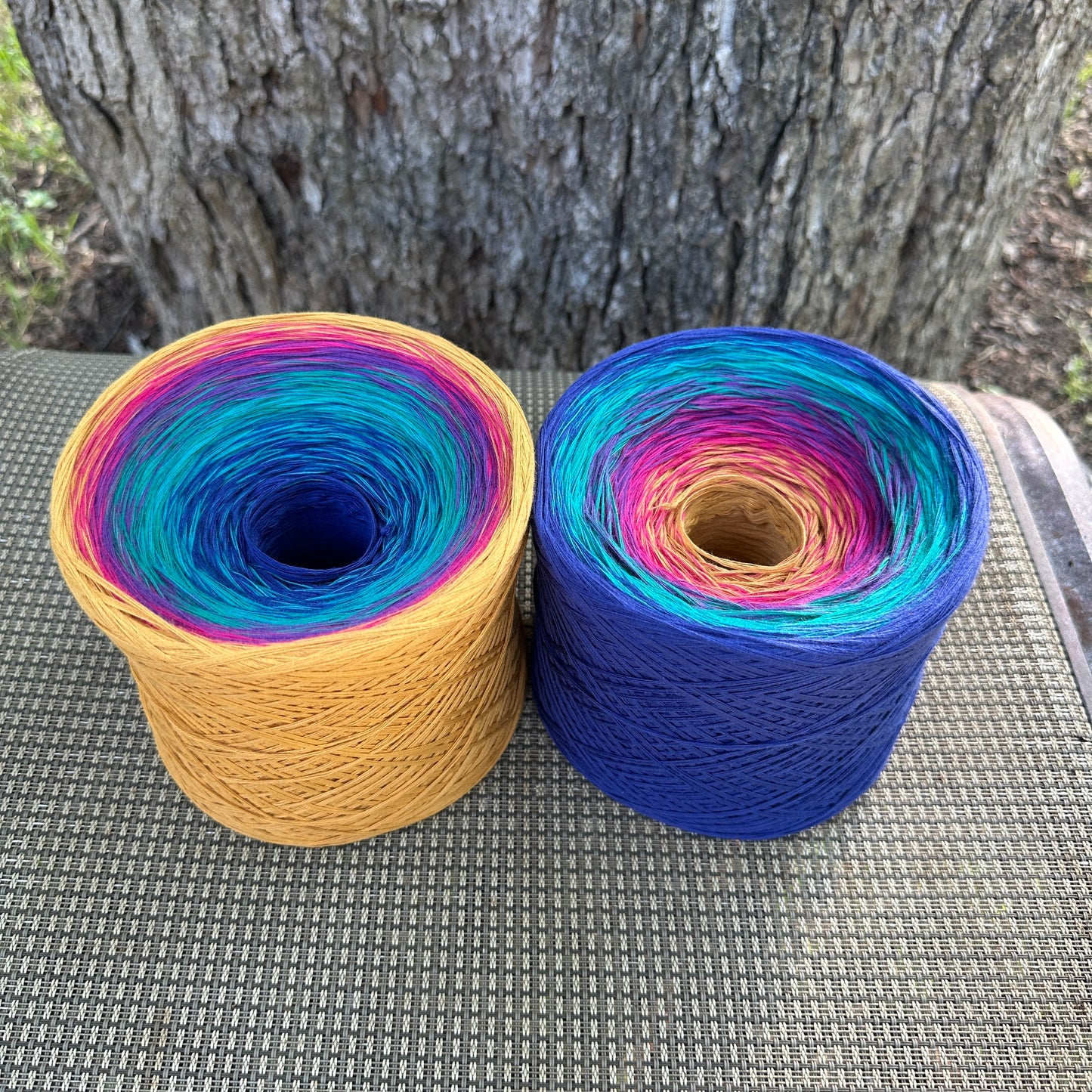 Playful Fleur - de lis, Gradient Cotton Natural Fiber Yarn