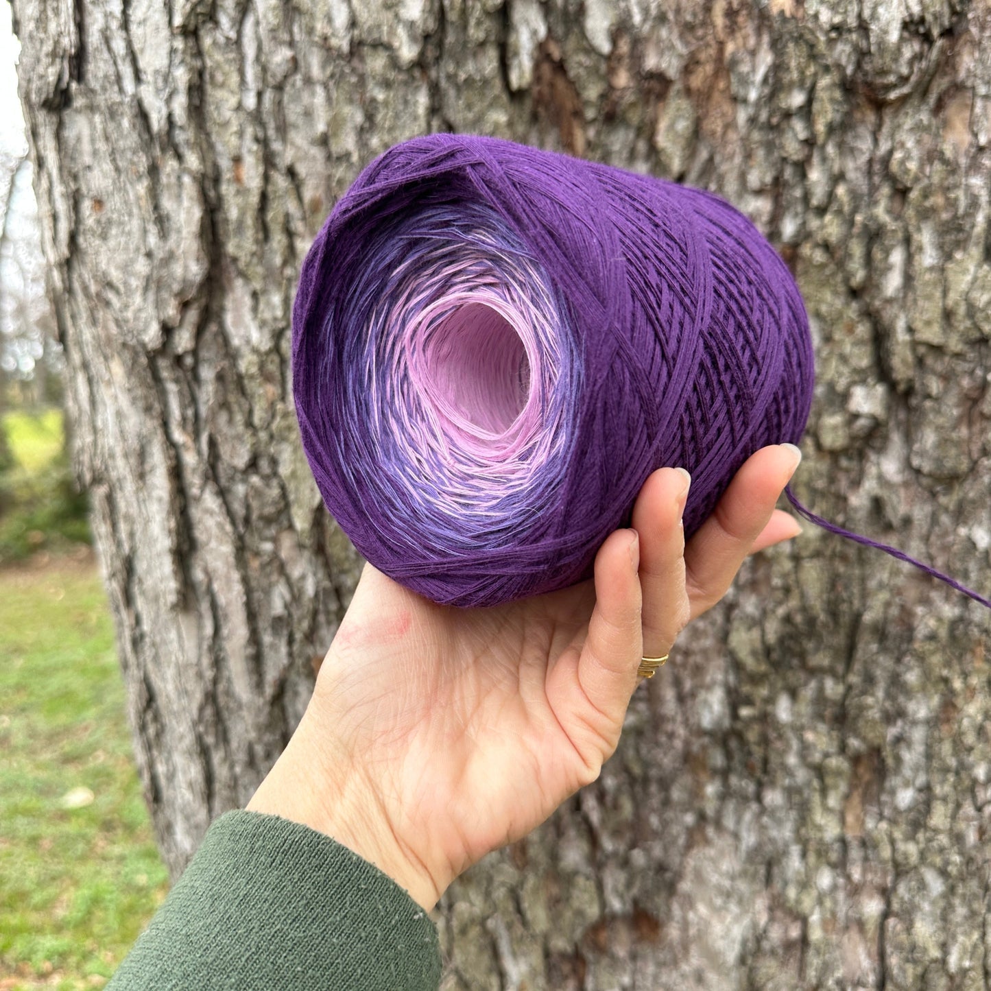 Purple Ombre, Gradient Cotton Natural Fiber Yarn - Rena'sThreadandCrafts